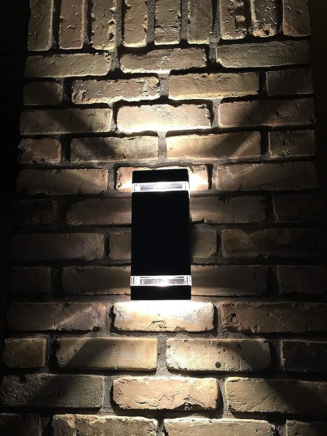 LMP LED Square Up and Down Lights Outdoor Wall Light，Body in Aluminum Waterproof Outdoor Wall Lamps，3000k 5W with Certificate ETL
