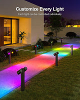 Lumary Smart Pathway Lights Pro 700LM, RGBAICW Color Changing Landscape Lights with 8 Adjustable 355° Spot Lights | Lumora
