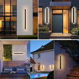 2 Pack Long Outdoor Wall Light 47.24 Inch Waterproof Ip65 Linear Wall Sconce, 38W Rectangular Frosted White Acrylic | Lumora