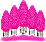 Novelty Lights 25PK C9 LED Faceted Ultra Bright Dimmable Outdoor Christmas Light Replacement Bulbs, String Lights | Lumora
