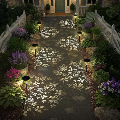 twinkya 4 Pack Solar Lights Outdoor Waterproof Decorative Solar Garden Lights for Outside Bright Led Metal Solar Powered Pathway Landscape Light for Yard Path Backyard Walkway Sidewalk Patio Decor