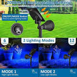T-SUNUS Christmas Solar Landscape Spotlights Outdoor IP65 Waterproof Blue Spot Lights Outside Auto On/Off Yard | Lumora
