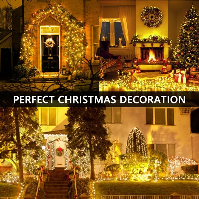 100FT 2000 LED Cluster Christmas Lights, Christmas Tree Lights Outdoor Indoor with 8 Modes & Timer & Remote | Lumora