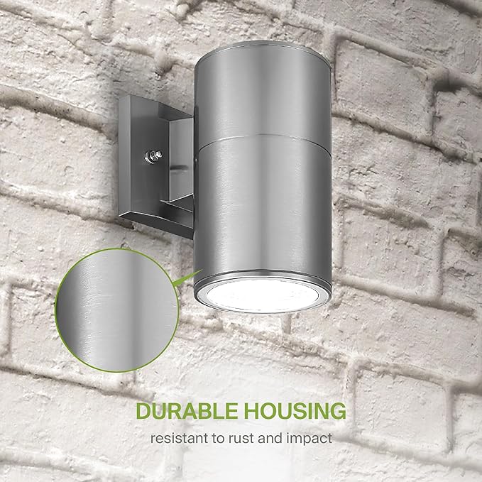ASD 1 Light Outdoor Wall Light Fixture | 60W E26 Socket 120V ETL Cylinder Up Down Lights | LED/CFL/Incandescent | Lumora