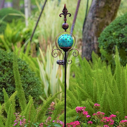 Garden Decor Solar Lights Outdoor Decorative Garden Stake Decorations for Outside Yard Patio Porch Lawn. Yard Art. (Blue Globe)