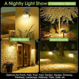 102 LED Solar Spot Lights Outdoor Waterproof IP65, Adjustable Landscape Spotlights, [8 Pack/4 Modes] Auto On/Off | Lumora
