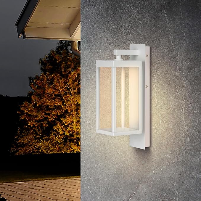 Outdoor Wall Sconce Light Exterior IP54 Waterproof LED Wall Light Fixture White Porch Light Outdoor Wall Mount Lamp | Lumora