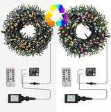XTF2015 Christmas Outdoor Indoor Lights, 105ft 300 LED End to End Connected 9 Modes Timer Remote Christmas String | Lumora