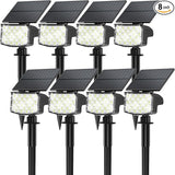 8 Pack Solar Spot Lights Outdoor, Waterproof IP65 Adjustable, 3 Lighting Modes Solar Powered Landscape Spotlights | Lumora