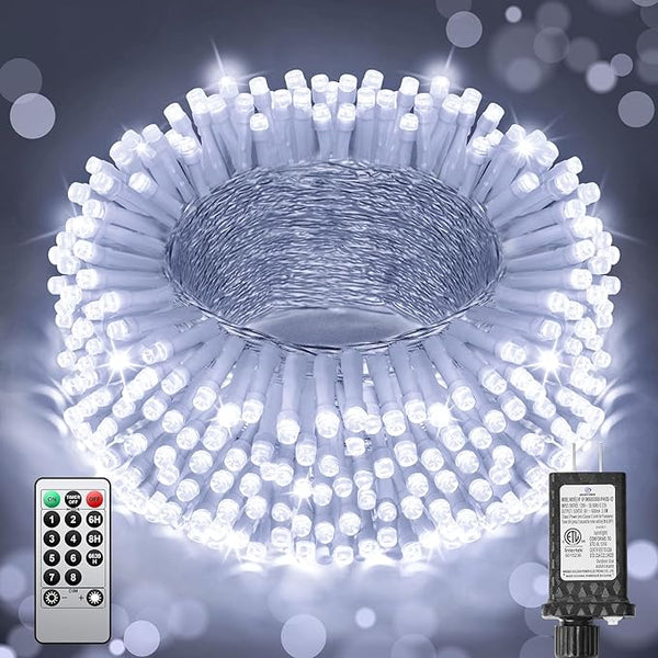 120FT 380 LED Christmas String Lights, 8 Modes Plug in Fairy Lights Connectable, Timer & Memory, Indoor Outdoor | Lumora