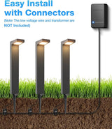 SUNVIE Low Voltage Pathway Lights Wired 3000K 5W LED Outdoor Landscape Lighting with Connectors Cast-Aluminum | Lumora