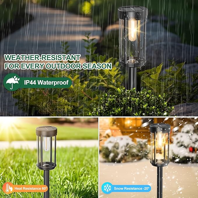 12 Pack Solar Lights Outdoor Waterproof for Garden Walkway Pathway Lawn Yard Decorative Modern Landscape Lighting. | Lumora