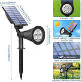 T-SUNUS Green Solar Lights Outdoor Christmas, IP65 Waterproof Garden Spotlights Auto On/Off Security Landscape | Lumora