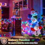 QITONG 2 Pack Multicolor Solar Christmas Lights, Each 66ft 200 LED Solar String Lights Outdoor Waterproof, 8 Modes | Lumora