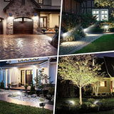 102 LED Solar Spot Lights Outdoor Waterproof IP65, Adjustable Landscape Spotlights, [2 Pack/4 Modes] Auto On/Off | Lumora