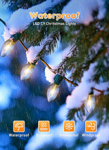 Vintage C9 LED Christmas Lights Outdoor, 100 Feet C9 String Lights with 50 Shatterproof C9 Bulbs, Waterproof | Lumora