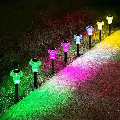 Solar Pathway Lights Outdoor 12 Packs, LED Driveway Light Solar Powered, Garden Decor, Mushroom SolarLights Outdoor Waterproof for Outside Yard, Sidewalk, Lawn, Patio, Landscape, Easter, Christmas