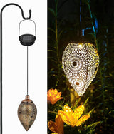 Solar Lights Outdoor Hanging with Shepherd Hook Garden Decor Birthday Gifts for Women, Mom, Family Solar Lanterns | Lumora