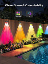 Brizled Smart Fence Lights, RGBCW Outdoor Deck Lights APP & Voice Controlled, Color-Changing Fence Lighting Music | Lumora