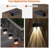 8-Pack Multi-Color Solar Spotlights for Fence & Wall - 30 Lumen High Brightness, 5 Modes (RGB - Outdoor Path Light | Lumora