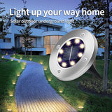 Aogist Solar Ground Lights - 12 Pack, 8 LED, Waterproof Outdoor Disk Lights for Pathway, Yard, Walkway, Patio, Lawn | Lumora