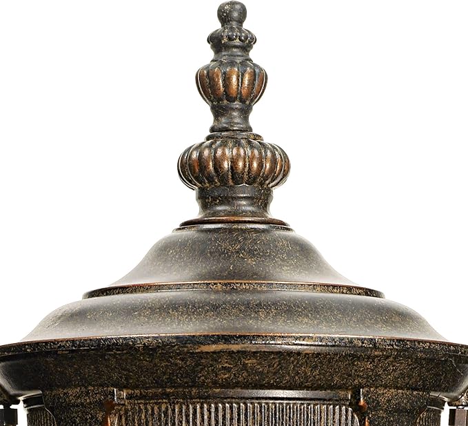 John Timberland Bellagio European Outdoor Carriage Light Fixture Vintage Bronze Curved Arm Hammered Glass Sconce for Exterior House Porch Patio Outside Deck Garage Yard Front Door Garden Home