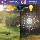 Garden Outdoor Lights, 4 Pack 120 LED Solar Garden Lights Fairy Lights Outdoor Waterproof Decorative Solar Firework | Lumora
