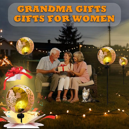 Unique Birthday Gifts for Women Mom Grandma,Solar Cardinal Garden Lights Outdoor Decor,Housewarming Gifts New Home for Patio, Lawn, Yard, Pathway