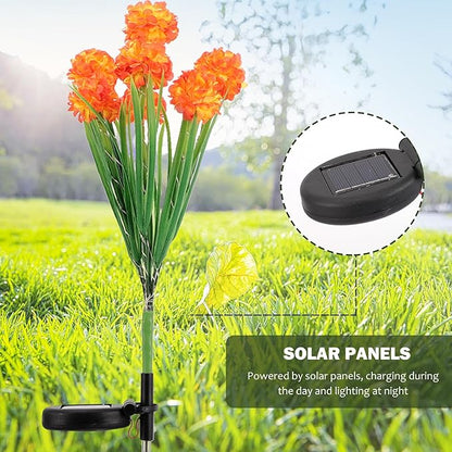 VILLCASE Solar Powered 7-Head Garden Landscape Path Lights Outdoor LED Yard Solar Pathway Lamps for Patio Lawn Driveway Decoration