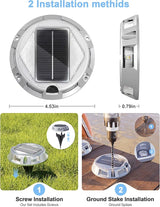 VOLISUN Solar Driveway Lights with Remote Control 12 Pack, 9-Color Changing & 12 Modes IP68 Waterproof for Marine | Lumora