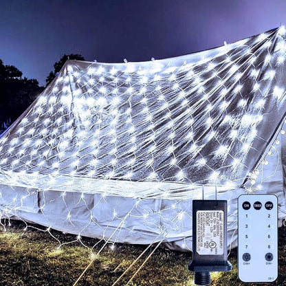 ZAIYW 660 LED Net Lights 20Ft x 13Ft Large Christmas Net Lights Plug in, Waterproof Outdoor Mesh Lights with Remote Control Timer for Bushes Garden Tree Holiday Decor (Cool White)