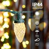 Brightown C9 LED Christmas String Lights, 66ft 100 LED Waterproof Strawberry String Lights, Plug-in Extendable | Lumora
