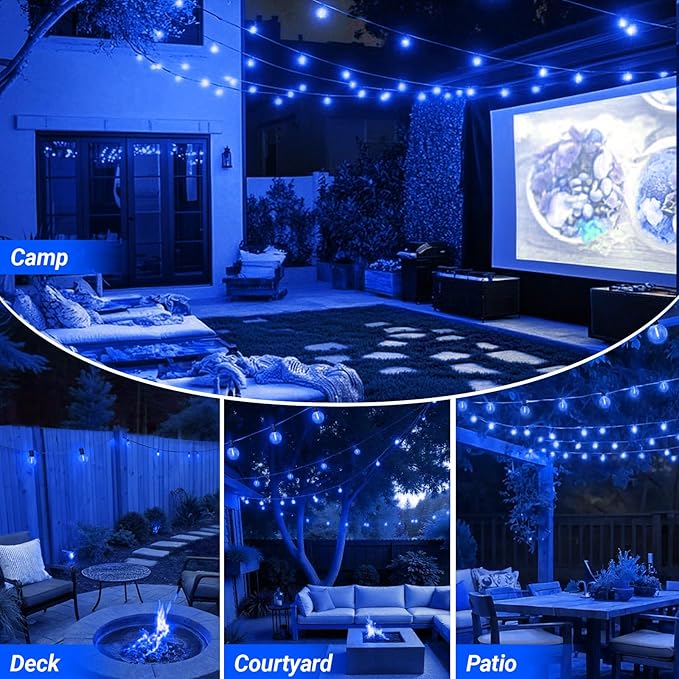 LAMPHOME LED Outdoor String Light, 26Feet Patio Lights with12+1Edison Shatterproof Bulbs(1Spare), UL Waterproof | Lumora