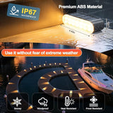 Solar Step Lights for Outside, 12-Pack Stair Light Outdoor Waterproof IP67, 14 LED Warm White Light Solar Powered | Lumora