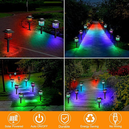 Treela 24 Pack Solar Pathway Lights Outdoor Waterproof LED Solar Powered Landscape Lights Decor for Yard Garden Patio Lawn Driveway Walkway Sidewalk Pathway Outdoor