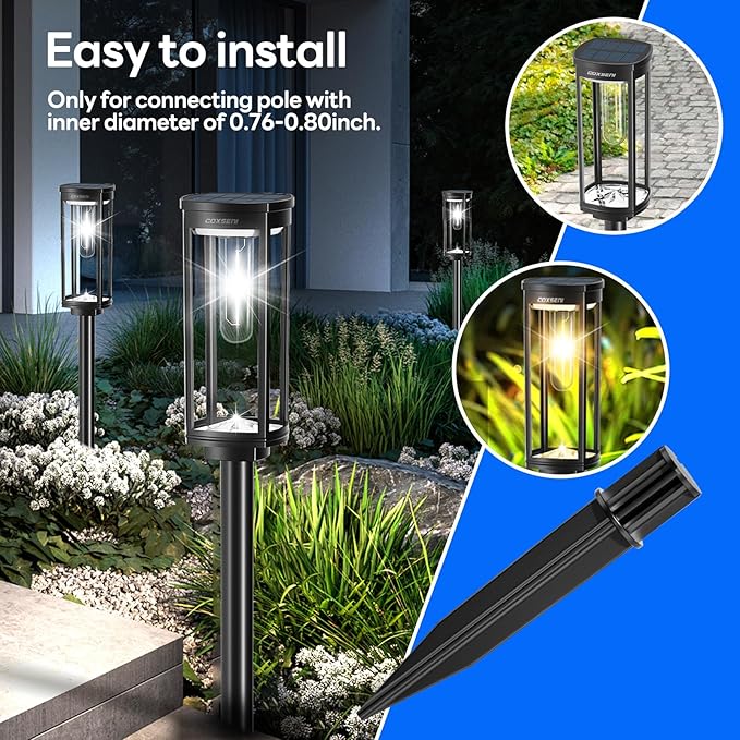 8 Pack Ground Stakes & 2 Pack Solar Pathway Lights