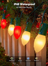 C9 LED Christmas Lights Outdoor, 100 Feet C9 String Lights with 100 Shatterproof Matte Bulbs, Connectable | Lumora