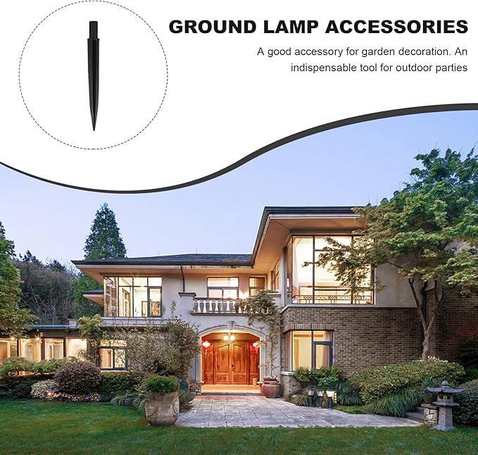 GANAZONO Ground Spike 5.51 Inch Landscape Lighting Accessories Durable Plastic Stakes for Outdoor Garden Solar | Lumora