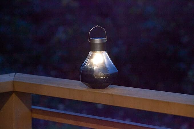 Allsop 32174 Smoke Solar Glass Gem Light