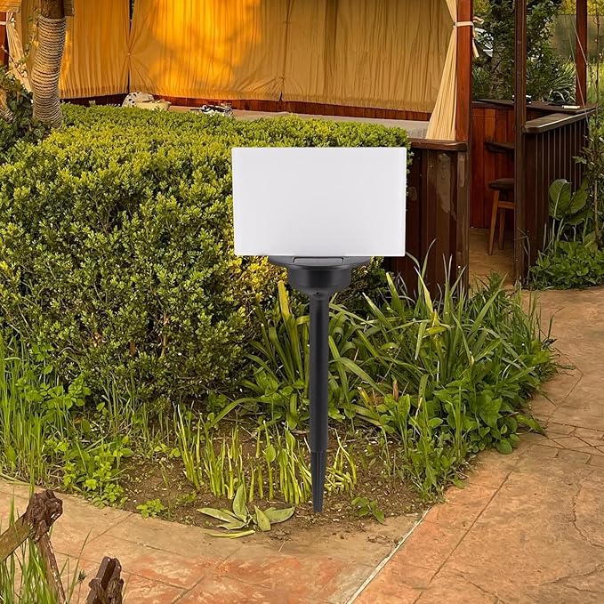 DOITOOL Solar Lawn Light Acrylic Solar Powered Garden Path Light 120x190mm Outdoor Courtyard Decorative Thermal Transfer Lamp for Yard and Park