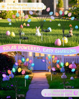 Upgraded 4 Pack Solar Easter Egg Lights Outdoor, Colorful Swaying Firefly Lights with 2 Lighting Modes, Waterproof | Lumora