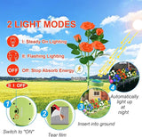 Solar Flower Lights Outdoor - Upgraded New Material Two Modes Realistic LED Solar Powered Waterproof Lights with 5 | Lumora