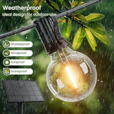 Svater Solar Outdoor String Lights 75 FT, G40 Patio Lights Shatterproof Dimmable Vintage Edison Bulbs, Solar | Lumora