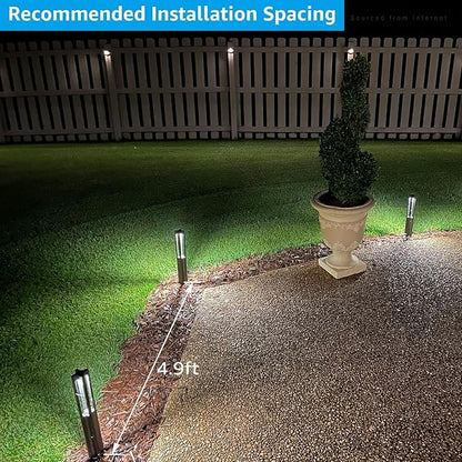 LEONLITE Low Voltage Path Lights, 3W LED Landscape Pathway Lights, Outdoor Landscape Lighting for Driveway, Garden, Aluminum, 12-15V AC/DC, IP65 Waterproof, 4000K Cool White, Black, Pack of 6