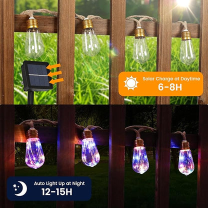 Outdoor Solar String Lights Multicolor&Warm White