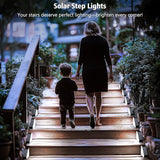 echosari 12 Pack Solar Step Lights for Outside, Ultra Bright Outdoor Stair Lights Auto ON/Off, 2835 SMD LEDs | Lumora