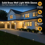 Gardenreet Brass Well Light Low Voltage, IP65 Drive-Over Flush In Ground Landscape Lights for Concrete Driveway and | Lumora