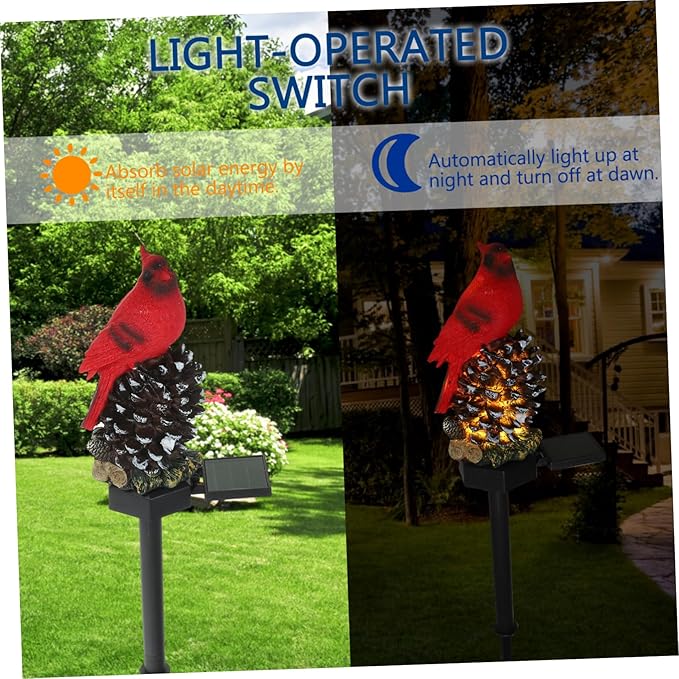 Solar Garden Stake Light Creative Cartoon Bird Design Solar Lamp for Lawn Patio Garden Decor Easy Installation Automatic Dusk Activation for Outdoor Spaces