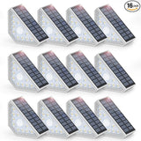 16-Pack Motion Sensor Solar Step Lights for Outside, Outdoor Stair Lights Waterproof IP67, Solar Powered LED | Lumora