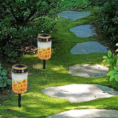 Sunflower Solar Garden Light Dustproof Waterproof Solar Light for Garden Yard Decorative Solar Light Landscape Path Light LED Solar Lights Outdoor Cemetery Decorations for Grave
